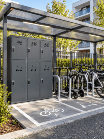 Casier consigne recharge pour vélo et trottinette électrique