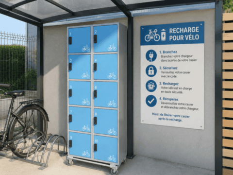 consigne trottinette porte transparente